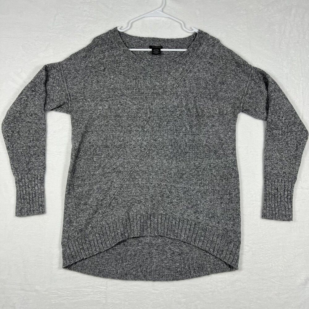 Calvin Klein Jeans Womens Sweater Size XL Gray Ribbed Knit Crew Neck Pullover